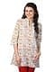 Fabindia Women Printed White Kurti