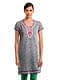Folklore Women Printed Purple & Blue Kurta